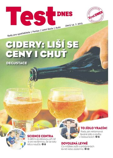 Obálka e-magazínu TEST DNES - 14.7.2015