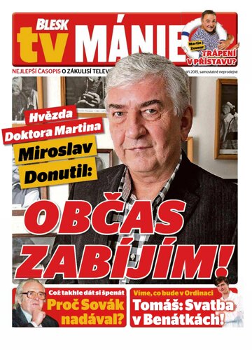 Obálka e-magazínu Blesk Tv manie 19.9.2015