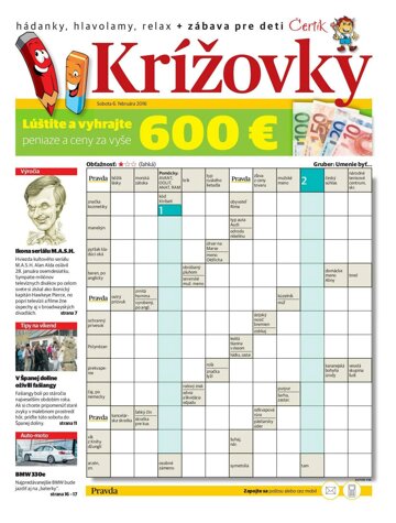 Obálka e-magazínu Krížovky 6. 2. 2016