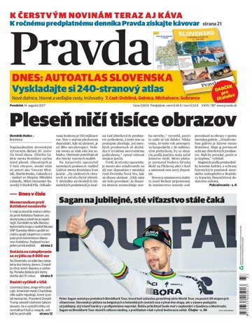 Obálka e-magazínu Pravda 14. 8. 2017