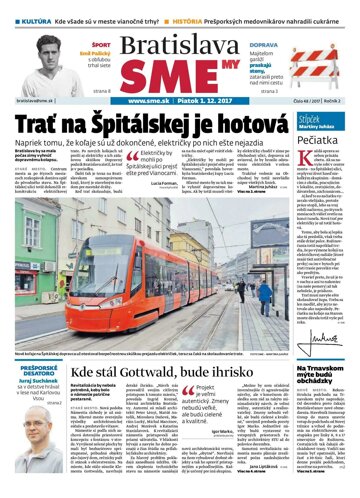 Obálka e-magazínu SME MY Bratislava 1/12/2017