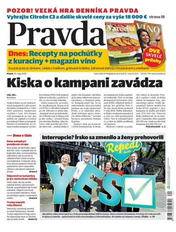 Obálka e-magazínu Pravda 25.5.2018