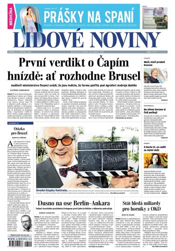 Obálka e-magazínu Lidové noviny 11.5.2016