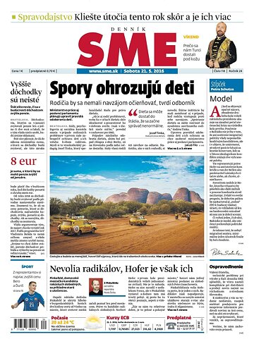 Obálka e-magazínu SME 21.5.2016