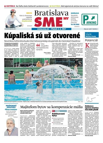 Obálka e-magazínu SME MY Bratislava 2.6.2017