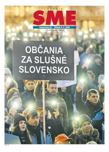 Obálka e-magazínu SME Občania za slušné Slovensko 5/5/2018