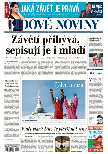 Obálka e-magazínu Lidové noviny 21.1.2019