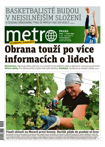 Obálka e-magazínu deník METRO 2.8.2022