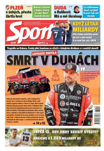 Obálka e-magazínu Sport 12.1.2023