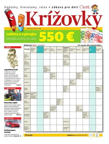 Obálka e-magazínu Krížovky 28.2.2015