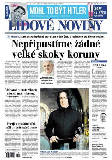 Obálka e-magazínu Lidové noviny 15.1.2016