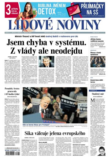 Obálka e-magazínu Lidové noviny 5.3.2016