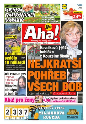 Obálka e-magazínu AHA! 13.4.2017