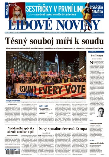 Obálka e-magazínu Lidové noviny 6.11.2020