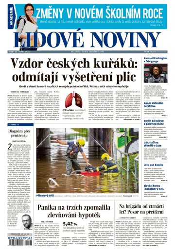 Obálka e-magazínu Lidové noviny 20.8.2024