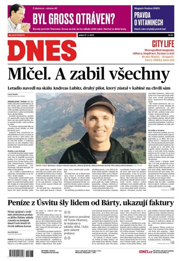 Obálka e-magazínu MF Dnes 27.3.2015