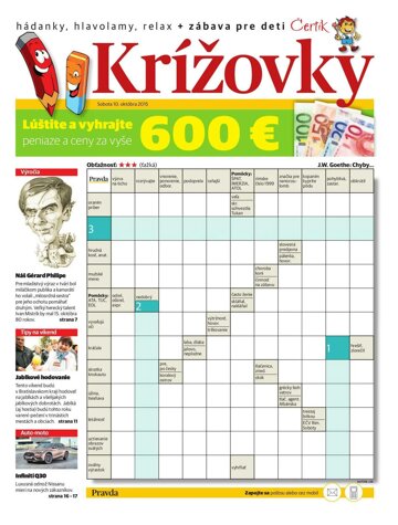 Obálka e-magazínu Krížovky 10.10.2015