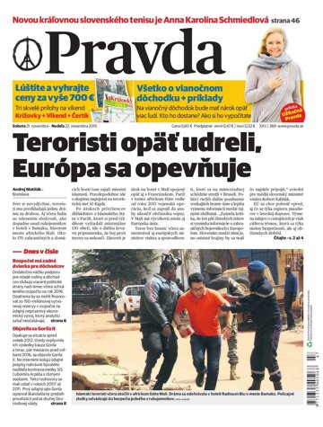 Obálka e-magazínu Pravda 21.11.2015