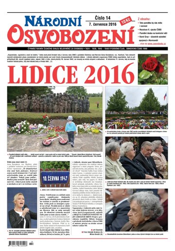 Obálka e-magazínu Národní Osvobození 14/2016