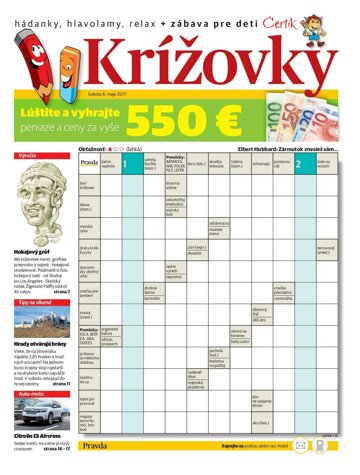 Obálka e-magazínu Krížovky 6.5.2017