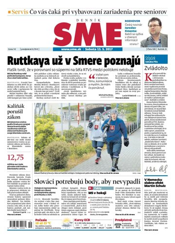 Obálka e-magazínu SME 13.5.2017