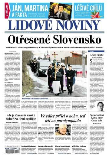 Obálka e-magazínu Lidové noviny 3.3.2018