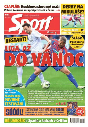 Obálka e-magazínu Sport 4.11.2020