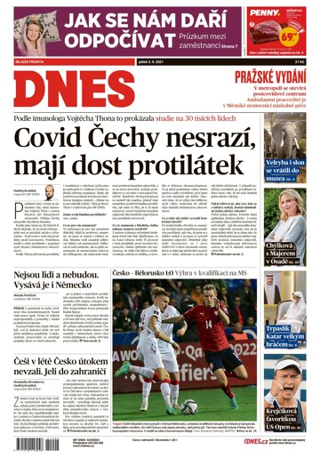 Obálka e-magazínu MF Dnes 3.9.2021