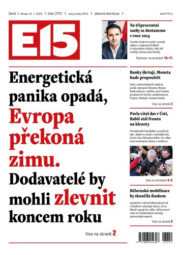 Obálka e-magazínu E15 18.1.2023