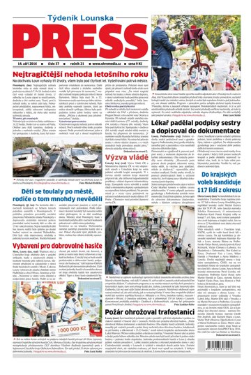 Obálka e-magazínu Lounský press 37/2016