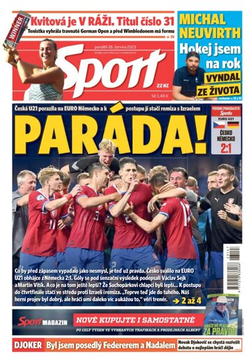 Obálka e-magazínu Sport 26.6.2023