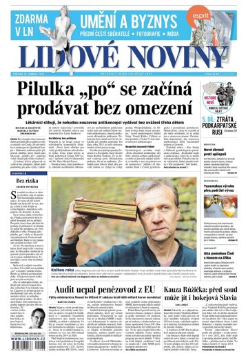 Obálka e-magazínu Lidové noviny 15.4.2015