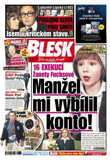 Obálka e-magazínu Blesk 3.10.2015