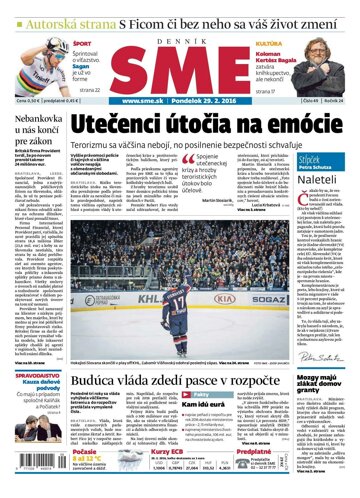 Obálka e-magazínu SME 29.2.2016