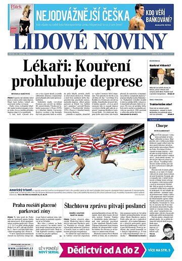 Obálka e-magazínu Lidové noviny 19.8.2016