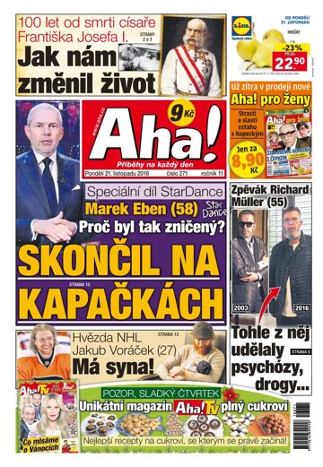 Obálka e-magazínu AHA! 21.11.2016