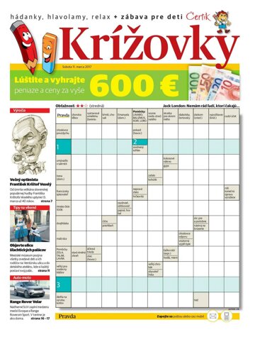 Obálka e-magazínu Krížovky 11.3.2017