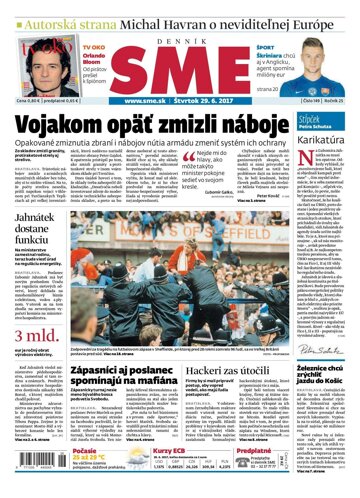 Obálka e-magazínu SME 29.6.2017