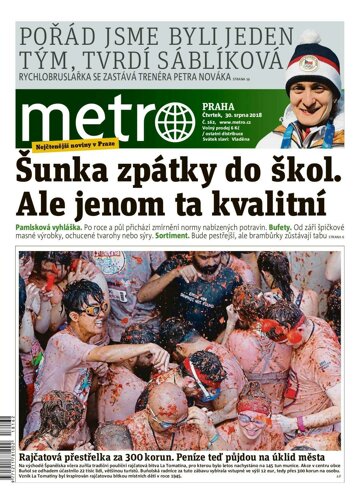 Obálka e-magazínu deník METRO 30.8.2018