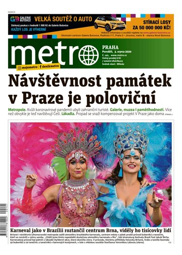 Obálka e-magazínu deník METRO 3.8.2020