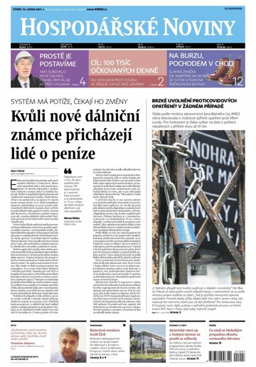 Obálka e-magazínu Hospodářské noviny 007 - 12.1.2021