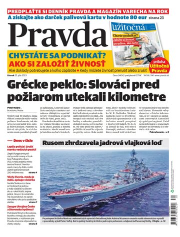 Obálka e-magazínu Pravda 25. 7. 2023