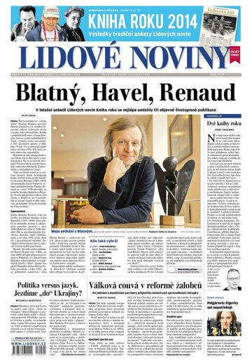 Obálka e-magazínu Lidové noviny 13.12.2014