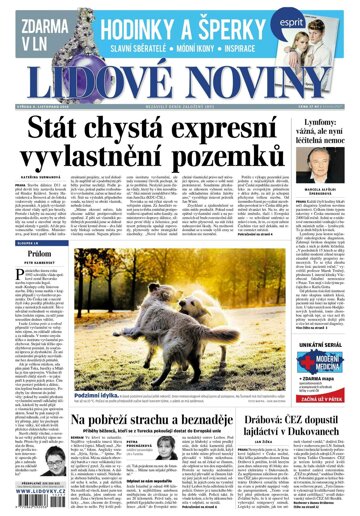 Obálka e-magazínu Lidové noviny 4.11.2015