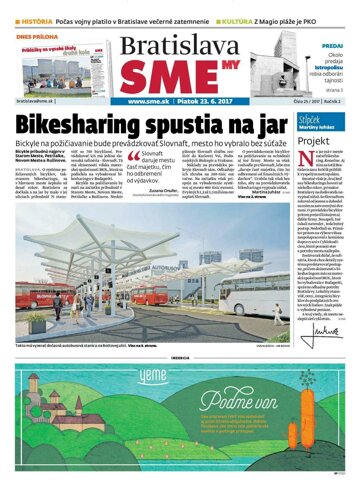 Obálka e-magazínu SME MY Bratislava 23/6/2017