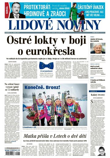 Obálka e-magazínu Lidové noviny 14.1.2019