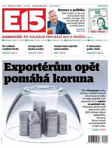 Obálka e-magazínu E15 28.5.2019