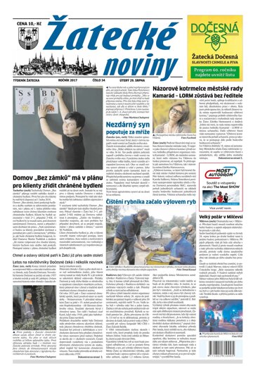 Obálka e-magazínu Žatecké noviny 34/2017