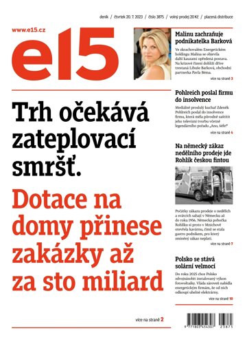 Obálka e-magazínu E15 20.7.2023