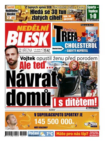 Obálka e-magazínu Nedělní Blesk 22.3.2015